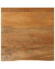 Dessus de table à bord vivant 40x40x3,8 cm bois massif manguier | Mobilier & Déco
