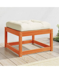 Repose-pied de jardin avec coussins bois massif de pin | Mobilier & Déco