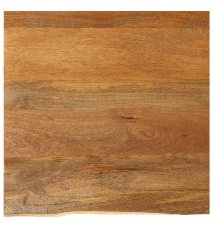 Dessus de table à bord vivant 80x80x2,5 cm bois massif manguier | Mobilier & Déco
