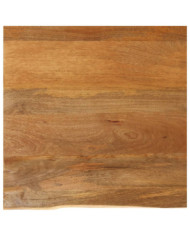 Dessus de table à bord vivant 80x80x2,5 cm bois massif manguier | Mobilier & Déco