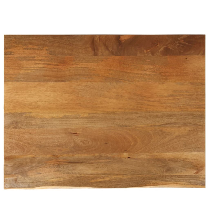 Dessus de table à bord vivant 100x80x2,5cm bois massif manguier | Mobilier & Déco