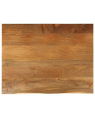 Dessus de table à bord vivant 100x80x2,5cm bois massif manguier | Mobilier & Déco