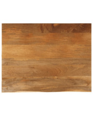 Dessus de table à bord vivant 100x80x3,8cm bois massif manguier | Mobilier & Déco