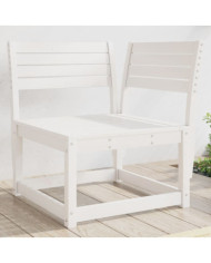 Canapé d'angle de jardin blanc 73x73x78cm bois pin massif | Mobilier & Déco