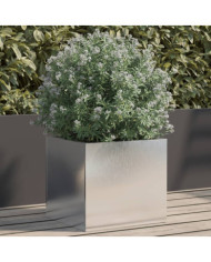 Jardinière argenté 32x30x29 cm acier inoxydable | Mobilier & Déco