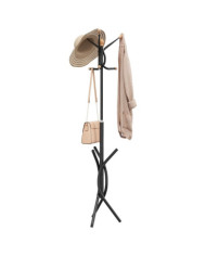 Porte-manteau noir 176 cm fer enduit de poudre | Mobilier & Déco