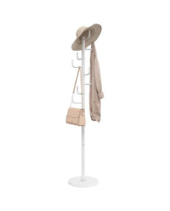 Porte-manteau blanc 183 cm fer enduit de poudre | Mobilier & Déco
