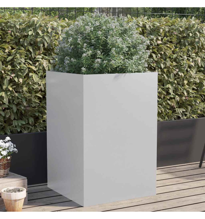 Jardinière argenté 52x48x75 cm acier galvanisé | Mobilier & Déco