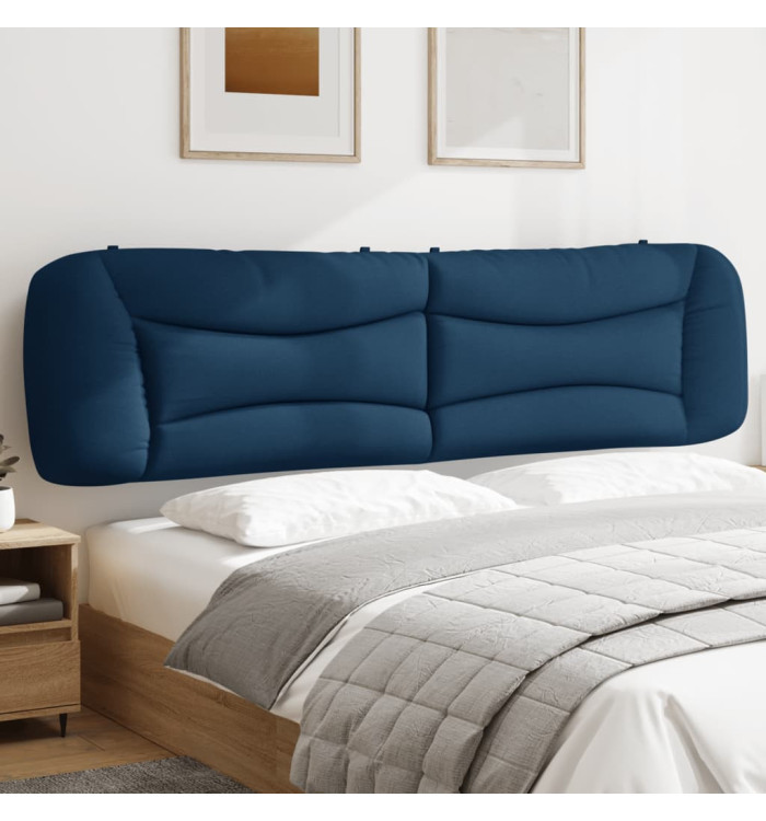 Coussin de tête de lit bleu 200 cm tissu | Mobilier & Déco