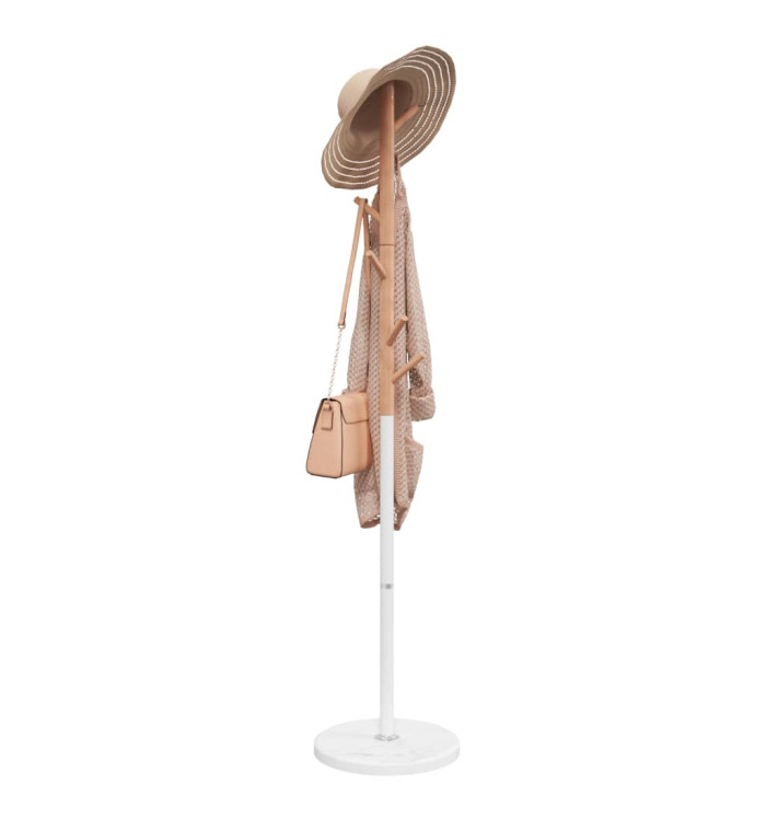 Porte-manteau blanc 172 cm fer enduit de poudre | Mobilier & Déco