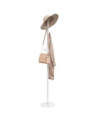 Porte-manteau blanc 175 cm fer enduit de poudre | Mobilier & Déco
