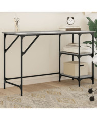 Bureau sonoma gris 120x50x75 cm métal et bois d'ingénierie | Mobilier & Déco