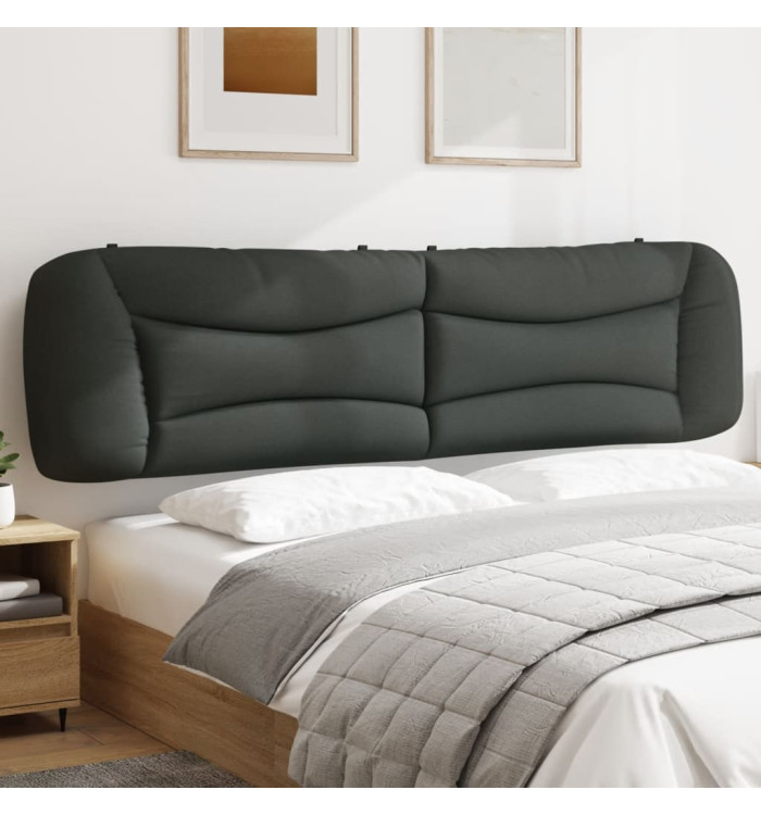 Coussin de tête de lit gris foncé 200 cm tissu | Mobilier & Déco