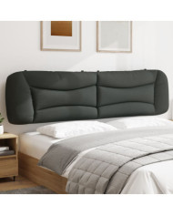 Coussin de tête de lit gris foncé 200 cm tissu | Mobilier & Déco