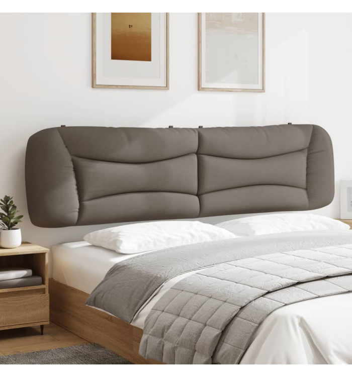 Coussin de tête de lit taupe 200 cm tissu | Mobilier & Déco