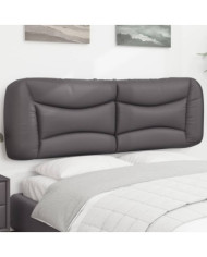 Coussin de tête de lit gris 160 cm similicuir | Mobilier & Déco