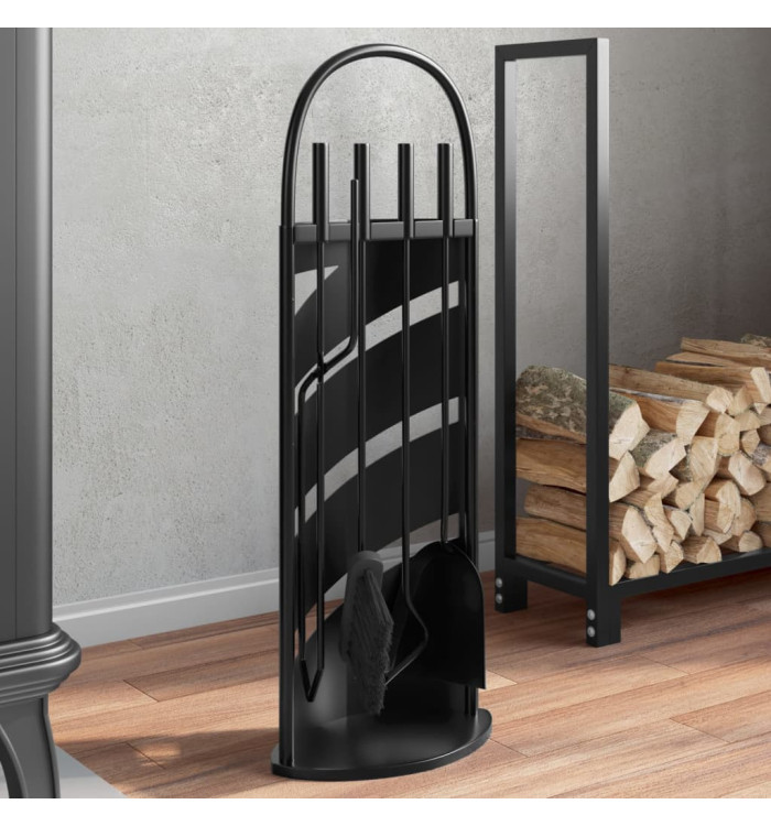 Set d’outils de cheminée 5 pcs 23x15x66 cm acier | Mobilier & Déco