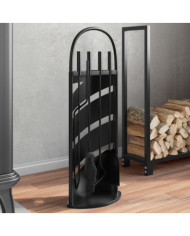 Set d’outils de cheminée 5 pcs 23x15x66 cm acier | Mobilier & Déco