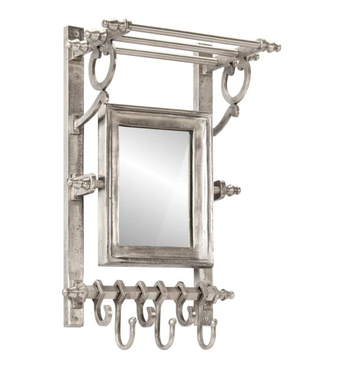 Porte-bagages avec cintres mural aluminium | Mobilier & Déco