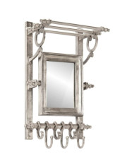 Porte-bagages avec cintres mural aluminium | Mobilier & Déco