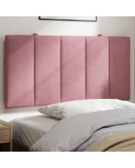 Coussin de tête de lit rose 100 cm velours | Mobilier & Déco