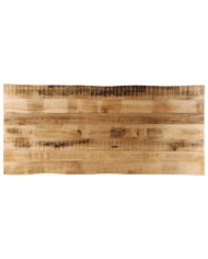 Dessus de table bord vivant 140x60x2,5 cm bois de manguier brut | Mobilier & Déco