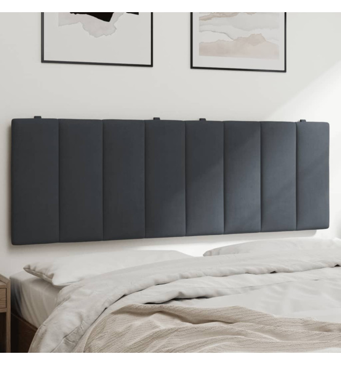 Coussin de tête de lit gris foncé 120 cm velours | Mobilier & Déco