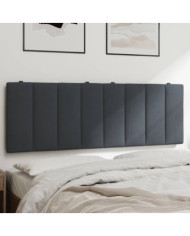 Coussin de tête de lit gris foncé 120 cm velours | Mobilier & Déco