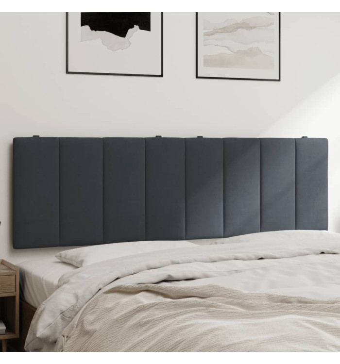 Coussin de tête de lit gris foncé 160 cm velours | Mobilier & Déco
