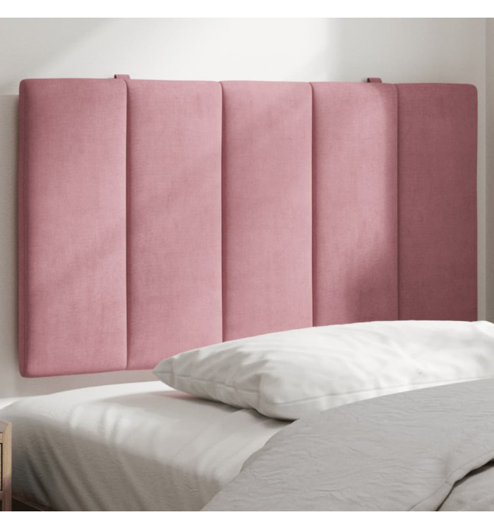 Coussin de tête de lit rose 80 cm velours | Mobilier & Déco