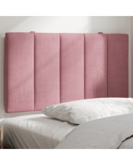 Coussin de tête de lit rose 80 cm velours | Mobilier & Déco