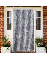Rideau anti-mouches argenté 100x200 cm chenille | Mobilier & Déco