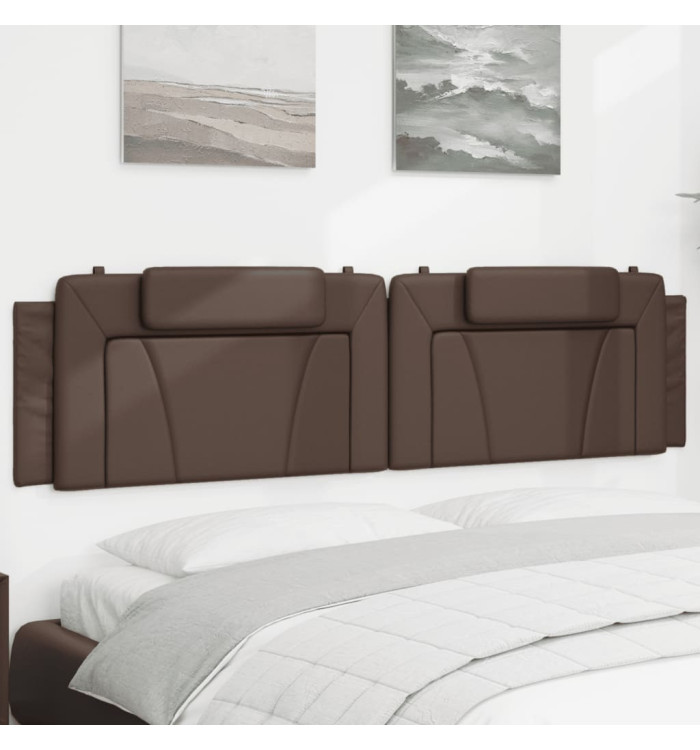 Coussin de tête de lit marron 200 cm similicuir | Mobilier & Déco