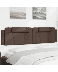 Coussin de tête de lit marron 200 cm similicuir | Mobilier & Déco