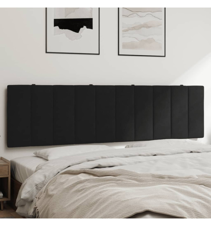Coussin de tête de lit noir 180 cm velours | Mobilier & Déco