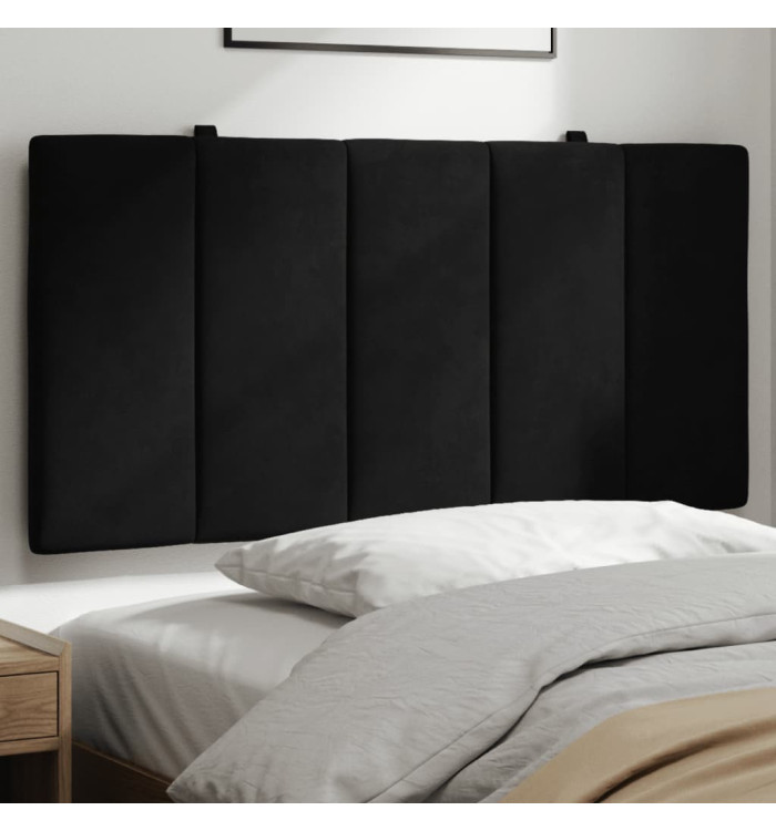 Coussin de tête de lit noir 100 cm velours | Mobilier & Déco