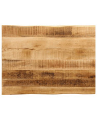 Dessus de table bord vivant 80x60x3,8 cm bois de manguier brut | Mobilier & Déco