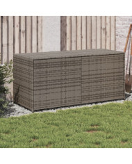 Boîte de rangement de jardin gris 283L résine tressée | Mobilier & Déco