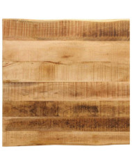 Dessus de table bord vivant 40x40x3,8 cm bois de manguier brut | Mobilier & Déco