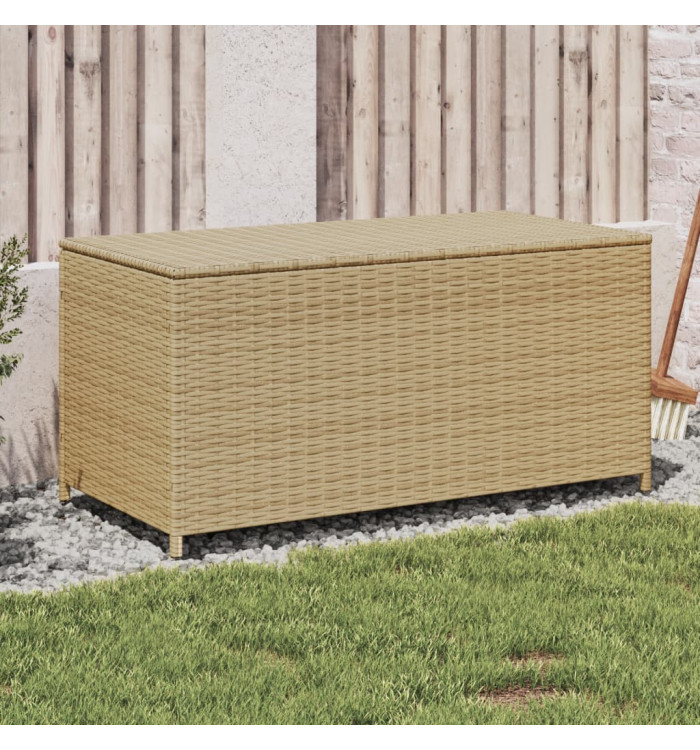 Boîte de rangement de jardin mélange beige 190L résine tressée | Mobilier & Déco