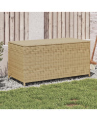 Boîte de rangement de jardin mélange beige 190L résine tressée | Mobilier & Déco