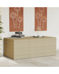 Boîte de rangement de jardin mélange beige 984L résine tressée | Mobilier & Déco