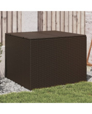 Boîte de rangement de jardin marron 291L résine tressée | Mobilier & Déco
