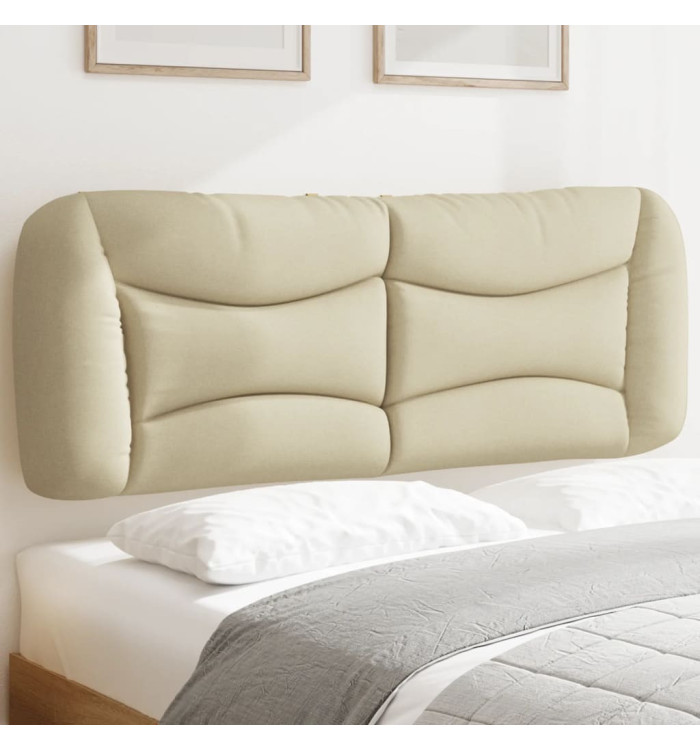 Coussin de tête de lit crème 120 cm tissu | Mobilier & Déco