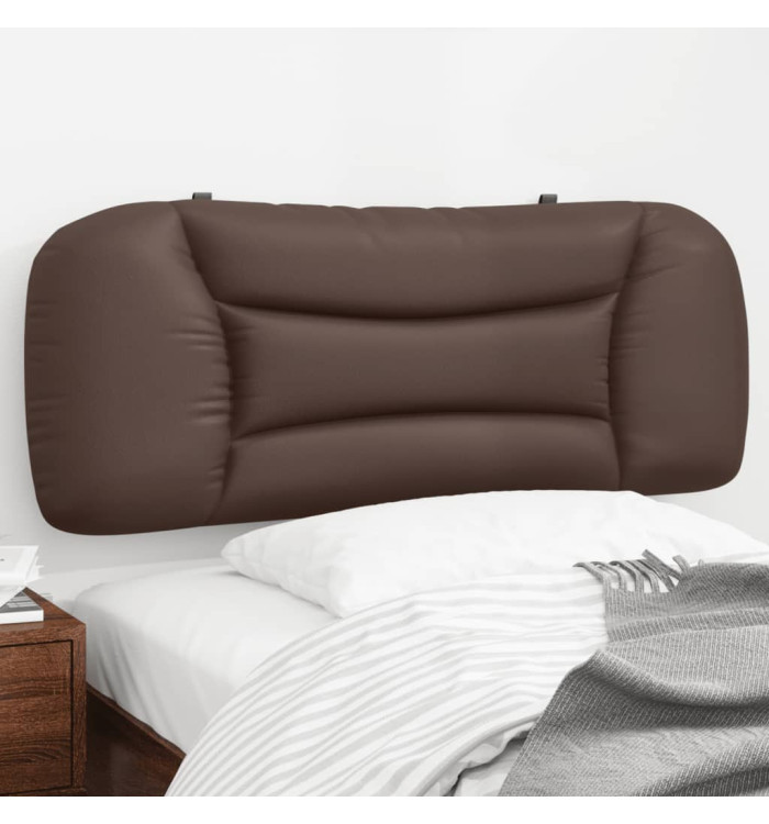 Coussin de tête de lit marron 100 cm similicuir | Mobilier & Déco