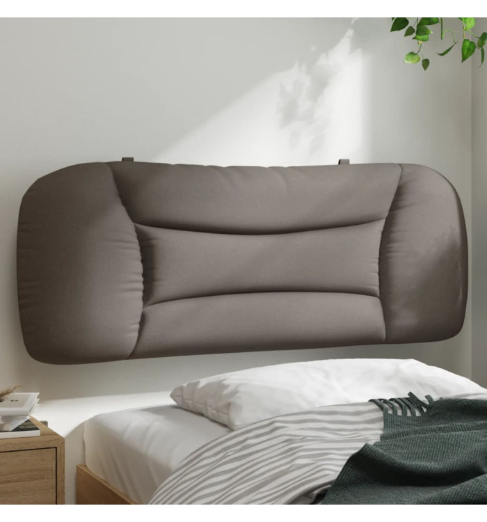 Coussin de tête de lit taupe 100 cm tissu | Mobilier & Déco