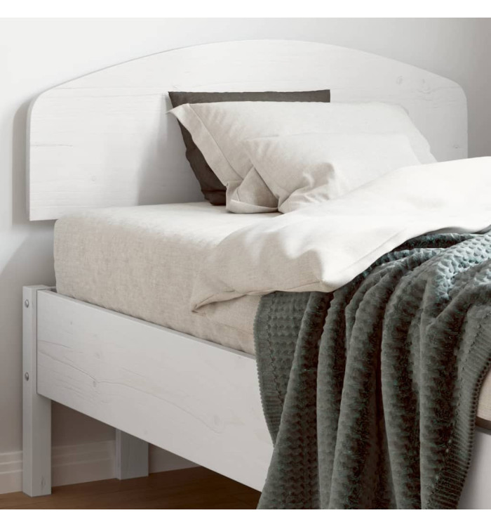 Tête de lit blanc 75 cm bois massif de pin | Mobilier & Déco