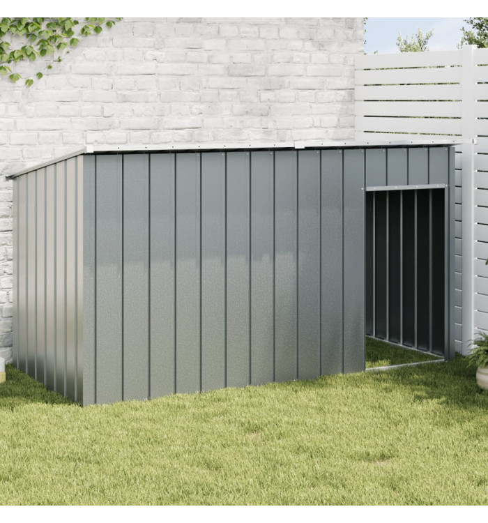 Niche pour chien avec toit anthracite acier galvanisé | Mobilier & Déco