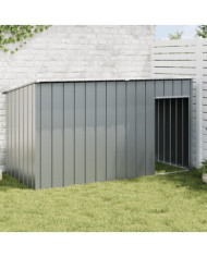 Niche pour chien avec toit anthracite acier galvanisé | Mobilier & Déco