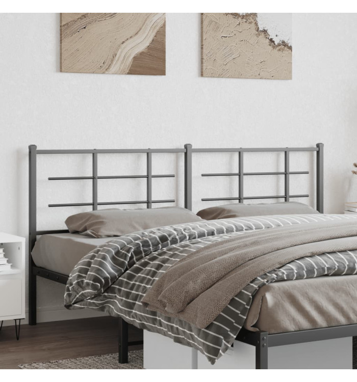 Tête de lit métal noir 180 cm | Mobilier & Déco